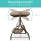 Best Choice Products 3-Seat Outdoor Converting Canopy Swing Glider Patio Hammock w/ Removable Cushions